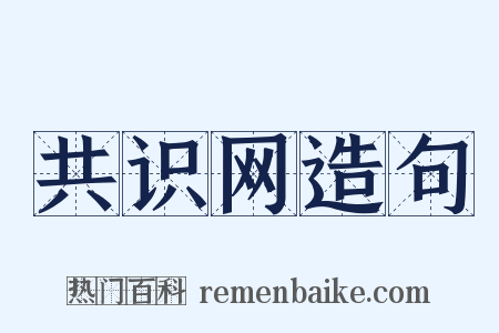共识网造句是什么意思的图片